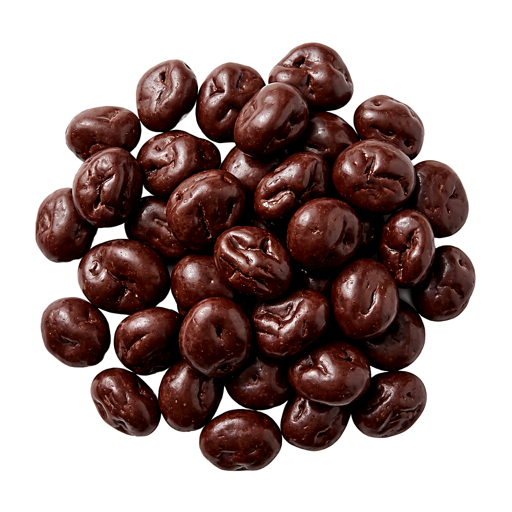 Weinbeeren in Zartbitterschokolade