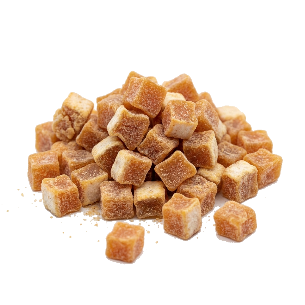 Orangeat, gewürfelt, leicht geschwefelt