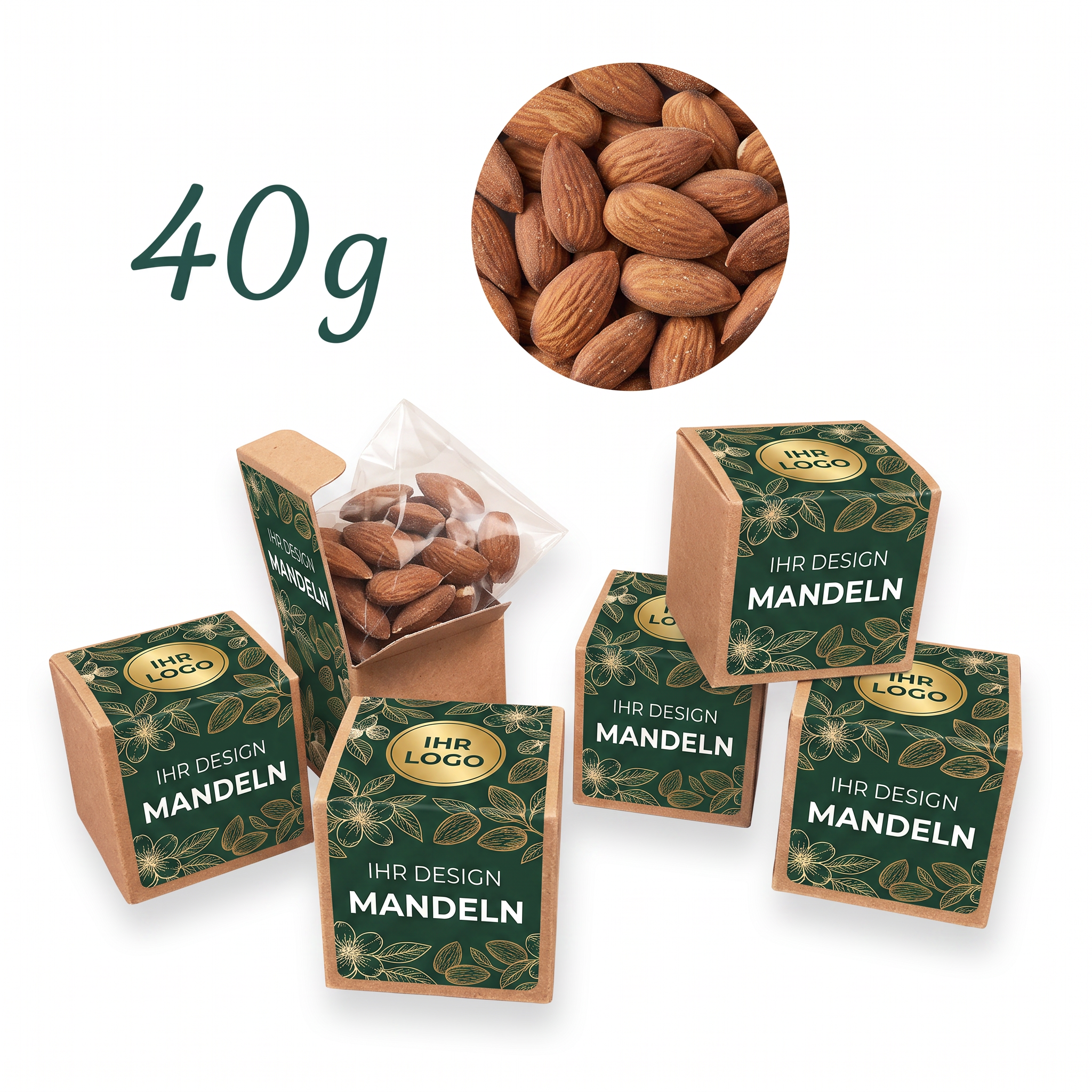Mandel-Cube ca. 40 g