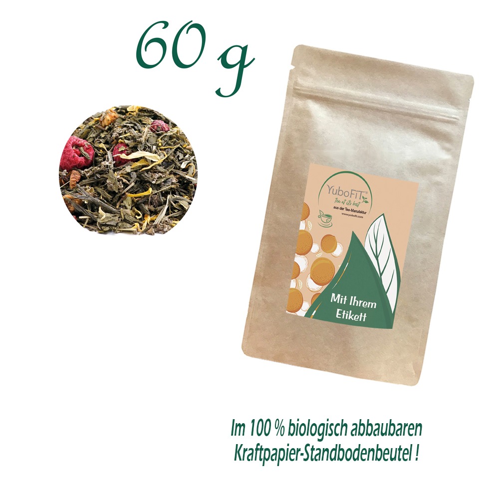 Grüner Tee Himbeerstrudel