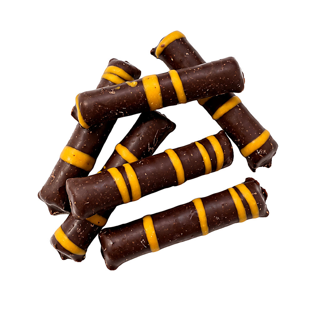 Orangen-Kokos-Stäbchen mit Zartbitterschokolade