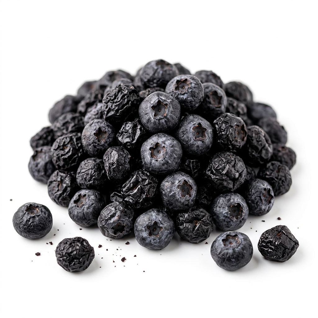 Blaubeeren/Heidelbeeren getr. mit Apfelsaftkonzentrat, ohne Zucker/SO2, Polen