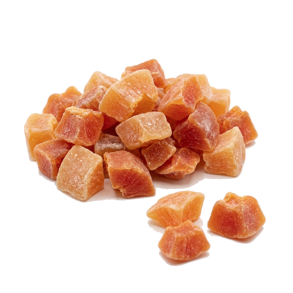 Papaya Chunks, gezuckert, ungeschwefelt