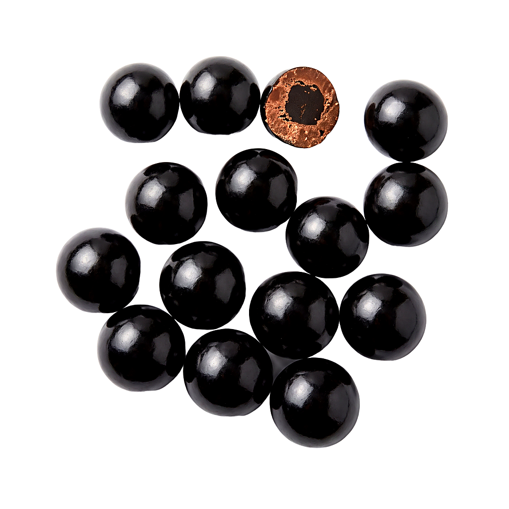 Lakritzbällchen in Milchschokolade "Crunch Black"