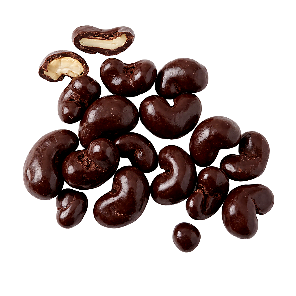 Cashewnusskerne in Zartbitterschokolade