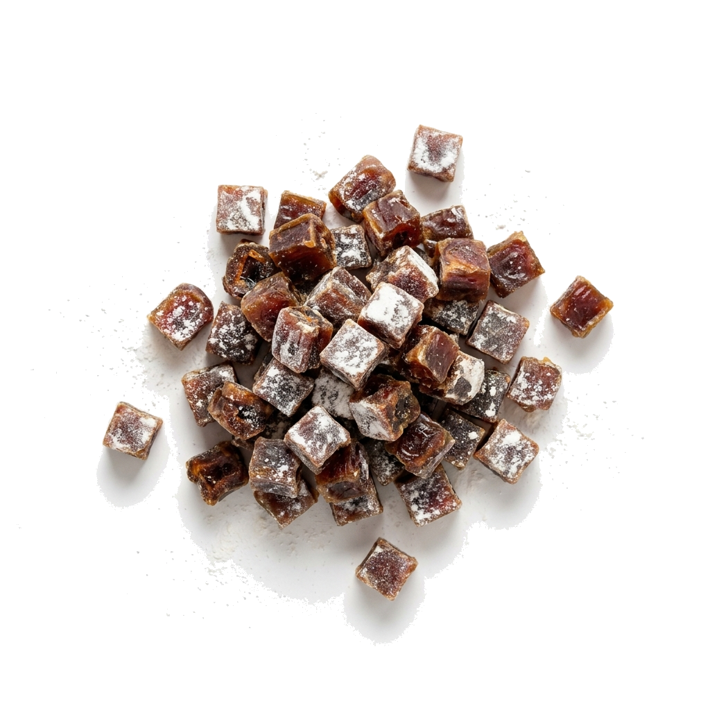 Datteln ungeschwefelt 5x5 mm gehackt mit Reismehl