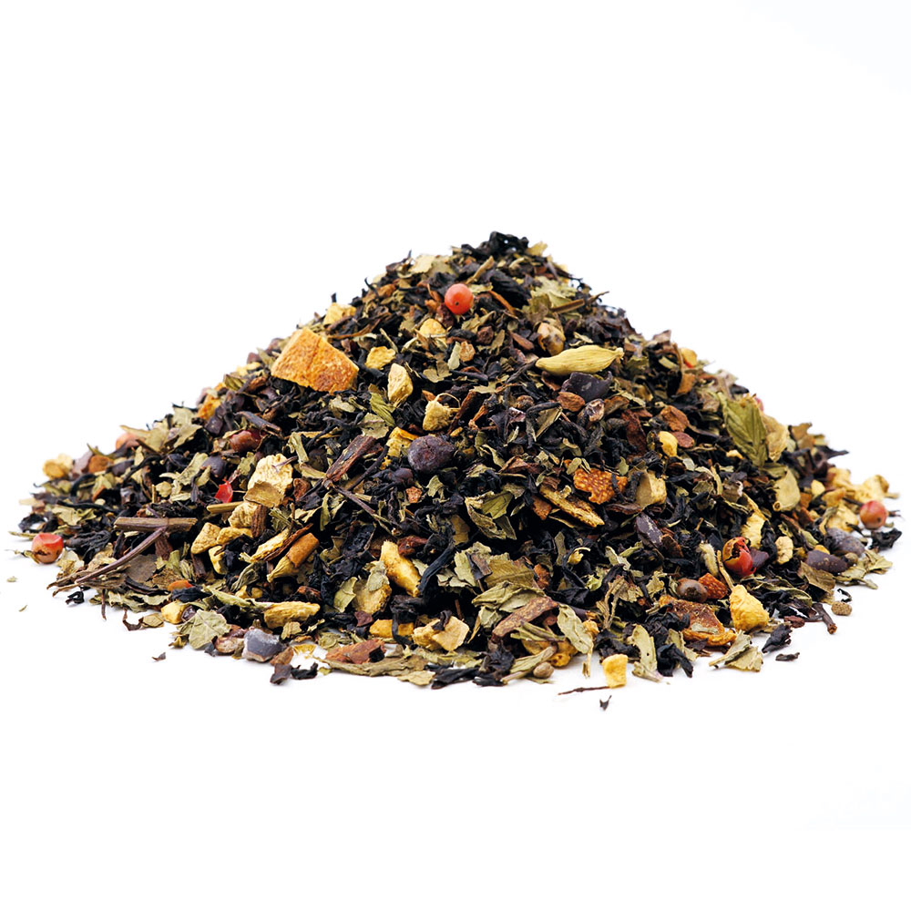 Schwarzer Tee Choc Chai Minze
