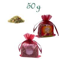 Organzabeutelchen mit Zugband, Inhalt 50 g