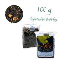 Kompostierbarer Zellglas-Beutel, Geprägtes Verschluss-Siegel aus Zuckerrohrpapier. Komplett abbaubar. Inhalt 100 g