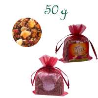 Organzabeutelchen mit Zugband, Inhalt 50 g