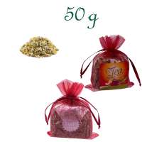 Organzabeutelchen mit Zugband, Inhalt 50 g