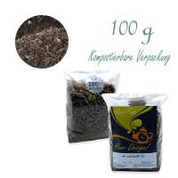 Kompostierbarer Zellglas-Beutel, Geprägtes Verschluss-Siegel aus Zuckerrohrpapier. Komplett abbaubar. Inhalt 100 g