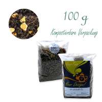 Kompostierbarer Zellglas-Beutel, Geprägtes Verschluss-Siegel aus Zuckerrohrpapier. Komplett abbaubar. Inhalt 100 g