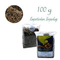Kompostierbarer Zellglas-Beutel, Geprägtes Verschluss-Siegel aus Zuckerrohrpapier. Komplett abbaubar. Inhalt 100 g