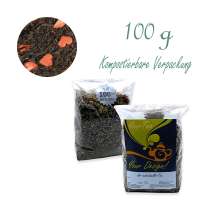 Kompostierbarer Zellglas-Beutel, Geprägtes Verschluss-Siegel aus Zuckerrohrpapier. Komplett abbaubar. Inhalt 100 g
