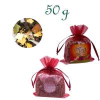 Organzabeutelchen mit Zugband, Inhalt 50 g
