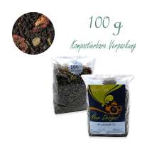 Kompostierbarer Zellglas-Beutel, Geprägtes Verschluss-Siegel aus Zuckerrohrpapier. Komplett abbaubar. Inhalt 100 g