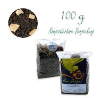 Kompostierbarer Zellglas-Beutel, Geprägtes Verschluss-Siegel aus Zuckerrohrpapier. Komplett abbaubar. Inhalt 100 g