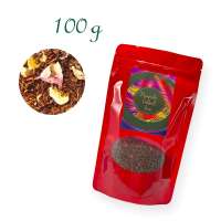 Aluverbundfolien-Standbodenbeutel, Aromabeutel, rot, mit Fenster, Inhalt 100 g