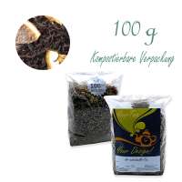 Kompostierbarer Zellglas-Beutel, Geprägtes Verschluss-Siegel aus Zuckerrohrpapier. Komplett abbaubar. Inhalt 100 g