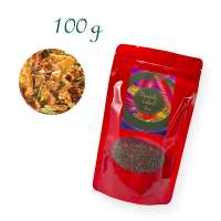 Aluverbundfolien-Standbodenbeutel, Aromabeutel, rot, mit Fenster, Inhalt 100 g