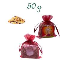 Organzabeutelchen mit Zugband, Inhalt 50 g