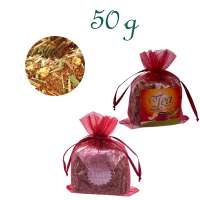 Organzabeutelchen mit Zugband, Inhalt 50 g