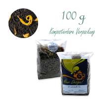 Kompostierbarer Zellglas-Beutel, Geprägtes Verschluss-Siegel aus Zuckerrohrpapier. Komplett abbaubar. Inhalt 100 g