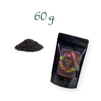 Standbodenbeutel, Aromabeutel, glänzend-schwarz, ohne Fenster, Inhalt 60 g