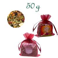 Organzabeutelchen mit Zugband, Inhalt 50 g
