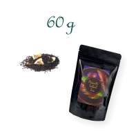 Standbodenbeutel, Aromabeutel, glänzend-schwarz, ohne Fenster, Inhalt 60 g