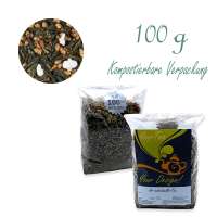 Kompostierbarer Zellglas-Beutel, Geprägtes Verschluss-Siegel aus Zuckerrohrpapier. Komplett abbaubar. Inhalt 100 g