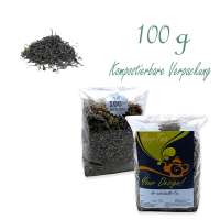 Kompostierbarer Zellglas-Beutel, Geprägtes Verschluss-Siegel aus Zuckerrohrpapier. Komplett abbaubar. Inhalt 100 g