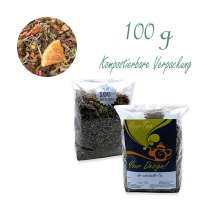 Kompostierbarer Zellglas-Beutel, Geprägtes Verschluss-Siegel aus Zuckerrohrpapier. Komplett abbaubar. Inhalt 100 g