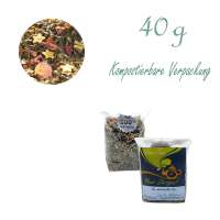 Kompostierbarer Zellglas-Beutel, Geprägtes Verschluss-Siegel aus Zuckerrohrpapier. Komplett abbaubar. Inhalt 40 g