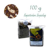 Kompostierbarer Zellglas-Beutel, Geprägtes Verschluss-Siegel aus Zuckerrohrpapier. Komplett abbaubar. Inhalt 100 g