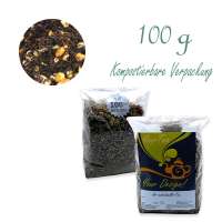 Kompostierbarer Zellglas-Beutel, Geprägtes Verschluss-Siegel aus Zuckerrohrpapier. Komplett abbaubar. Inhalt 100 g