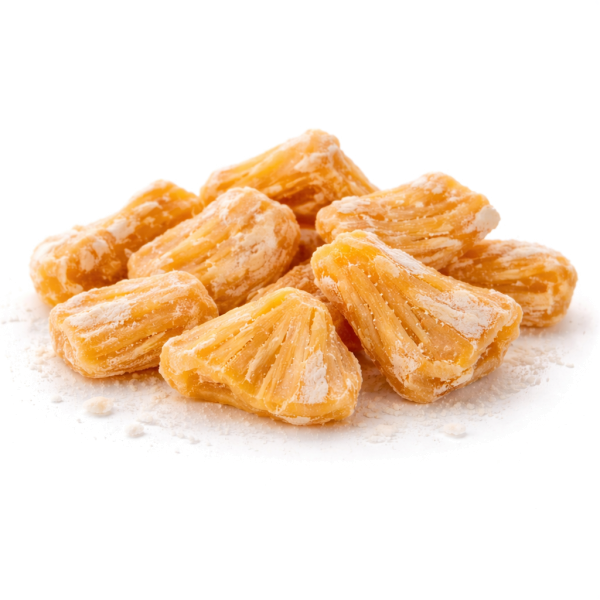 Ananasstücke getrocknet mit Reismehl