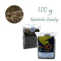 Kompostierbarer Zellglas-Beutel, Geprägtes Verschluss-Siegel aus Zuckerrohrpapier. Komplett abbaubar. Inhalt 100 g
