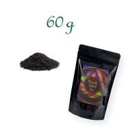 Standbodenbeutel, Aromabeutel, glänzend-schwarz, ohne Fenster, Inhalt 60 g