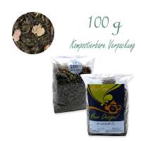 Kompostierbarer Zellglas-Beutel, Geprägtes Verschluss-Siegel aus Zuckerrohrpapier. Komplett abbaubar. Inhalt 100 g