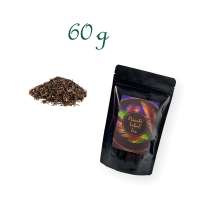 Standbodenbeutel, Aromabeutel, glänzend-schwarz, ohne Fenster, Inhalt 60 g