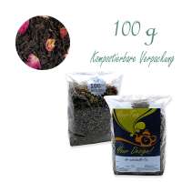 Kompostierbarer Zellglas-Beutel, Geprägtes Verschluss-Siegel aus Zuckerrohrpapier. Komplett abbaubar. Inhalt 100 g