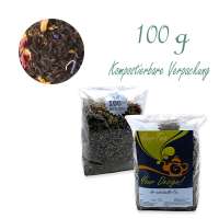 Kompostierbarer Zellglas-Beutel, Geprägtes Verschluss-Siegel aus Zuckerrohrpapier. Komplett abbaubar. Inhalt 100 g