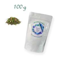 Aluverbundfolien-Standbodenbeutel, Aromabeutel, weiß, ohne Fenster, Inhalt 100 g