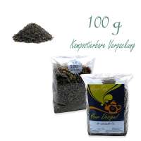 Kompostierbarer Zellglas-Beutel, Geprägtes Verschluss-Siegel aus Zuckerrohrpapier. Komplett abbaubar. Inhalt 100 g