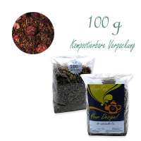 Kompostierbarer Zellglas-Beutel, Geprägtes Verschluss-Siegel aus Zuckerrohrpapier. Komplett abbaubar. Inhalt 100 g