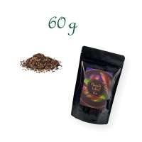 Standbodenbeutel, Aromabeutel, glänzend-schwarz, ohne Fenster, Inhalt 60 g