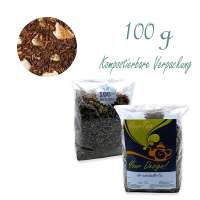 Kompostierbarer Zellglas-Beutel, Geprägtes Verschluss-Siegel aus Zuckerrohrpapier. Komplett abbaubar. Inhalt 100 g
