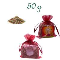 Organzabeutelchen mit Zugband, Inhalt 50 g